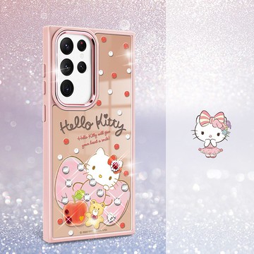 三麗鷗 Samsung S24/23系列 軍規防摔合金框鏡面手機殼-俏皮凱蒂