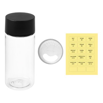 comet Home BPA Free 圓形密封調味料收納罐組  收納罐350ml 6瓶 + 貼紙 15張 + 空白貼紙 3張 + 調味罐帽蓋 6個  1組