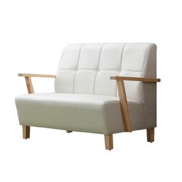 【UHO】幸運草貓抓皮雙人沙發白色(訂製色)