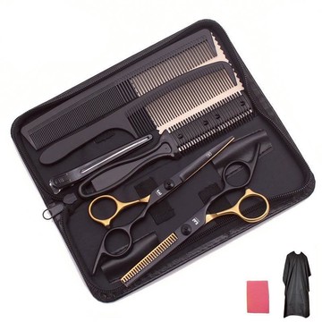 ❤️台灣現貨❤️美發套裝 剪髮工具 理髮剪刀 美髮剪刀 打薄剪 理髮工具 髮型工具 黑金平牙剪 自己剪頭發