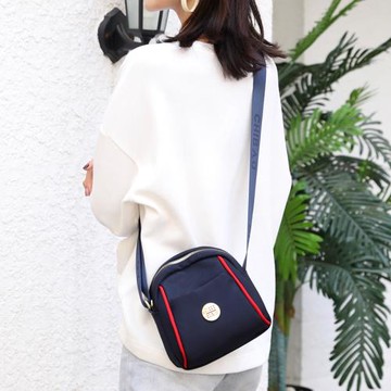 馳豹（CHIBAO）迷你小包包女2025新款百搭帆布單肩防水斜挎包媽媽