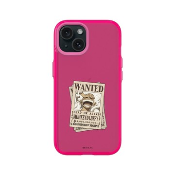 iPhone 15 Clear 粉漾桃 - 航海王 One Piece - 懸賞單系列 -Luffy Gear 5