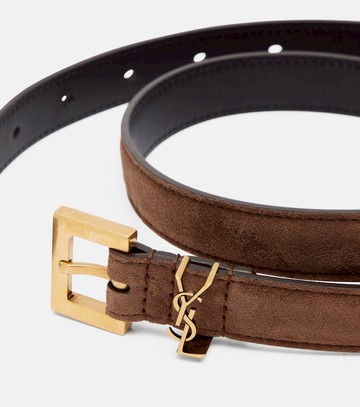 Saint Laurent Cassandre suede belt