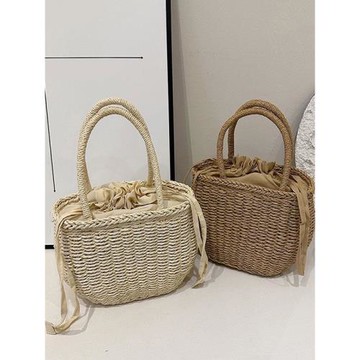 包包 韓版時尚手工草編手提包 女士沙灘包 泰國度假手拎包