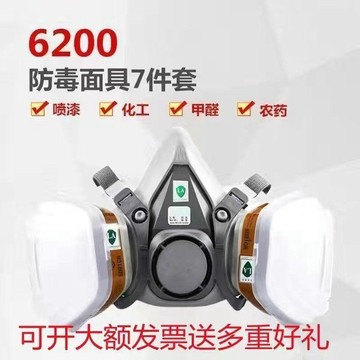 臺灣✨6200防毒面具面罩專用噴漆甲醛裝修防塵打磨農藥油漆口罩