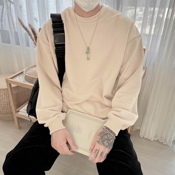 【AMERO】男女款 長袖素面大學T 寬鬆版型 情侶裝