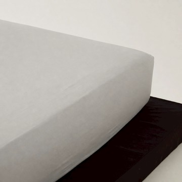 nubizio Onmood 素色薄款床包  淺灰色  雙人(200 x 150 x 35cm)