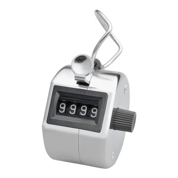 KW-triO 堡勝企業 計數器 附底座 金屬外殼鍍鉻處理  銀色  1個