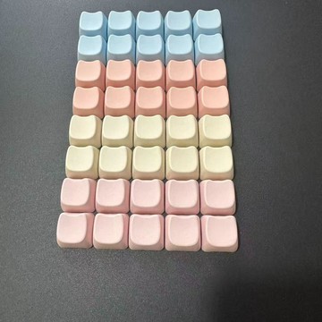 ⚡免運臺灣有貨⚡Mao高度可愛貓耳型鍵帽 PBT材質 個性彩色機械鍵帽 客製化DIY⚡可開票