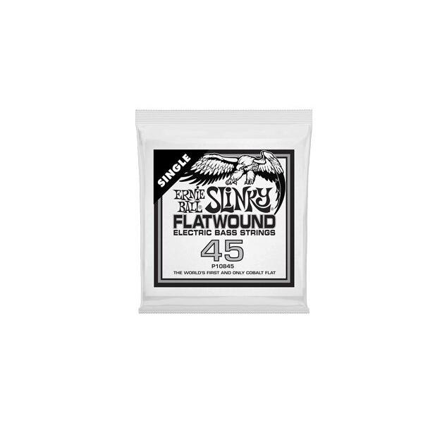 ERNIE BALL（アーニー・ボール） エレキベースバラ弦 .045 Slinky Flatwound Electric Bass String Single