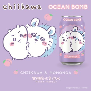 OCENBOMB - CHIIKAWA   蜜桃風味氣泡水-330ml*24入