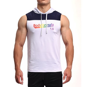 (3色)eXPONENT 【彩虹限定】超彈透氣 -Proud Forever 撞色拼接連帽背心(深麻灰、海軍藍、白色)