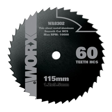 WORX 威克士 台灣公司貨 HCS 高碳鋼木材鋸片 WA8302 115mm 60T  1個