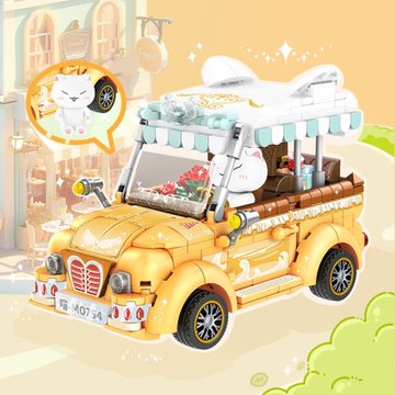 潘洛斯885301-304積乎一群喵積木正版授權擺件女孩生日 禮品廠家