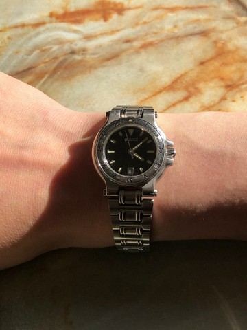 【日本直送 名牌中古包】GUCCI 古馳 手錶 銀色 不鏽鋼 潛水錶 石英 9700L vintage 舊款 gxdvy8