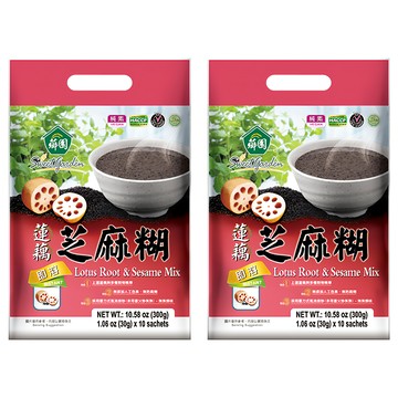 薌園 蓮藕芝麻糊 多穀多健康 營養好滋味 富含膳食纖維  30g  10包  2袋