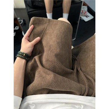 cleanfit人字紋提花短褲男款夏季高級垂感運動五分大褲衩休閑寬松