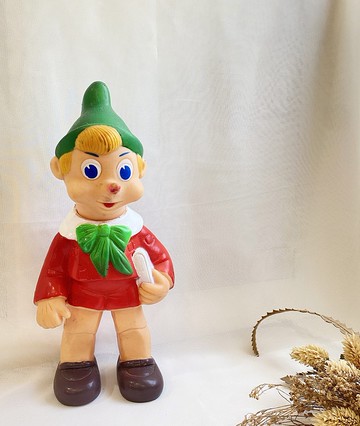 【好日戀物】德國70年代復古小木偶軟膠玩偶公仔玩具老件收藏懷舊