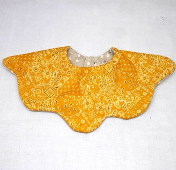 日本手工8層紗布360圓圍兜/花型