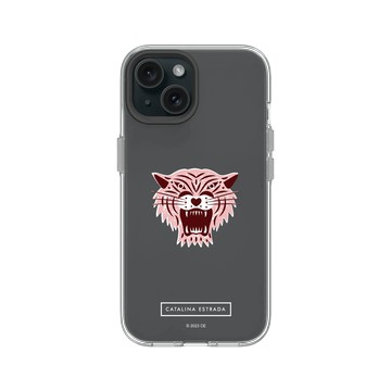 iPhone 15 Clear 透明 - Catalina Estrada - Pink Tiger Head