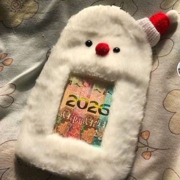 臺灣出貨+免運2026新年毛絨雪人紅包卡套卡通春節壓歲錢袋可愛禮金收納袋