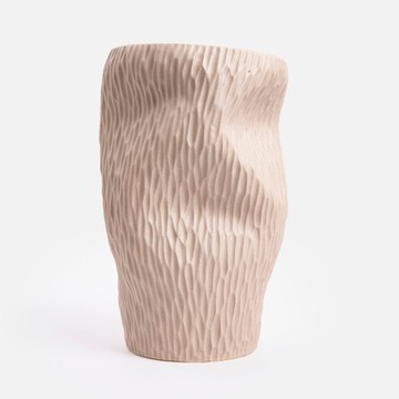 查莉不規則陶瓷花器38cm 米白