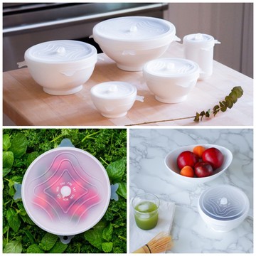 美國Unilid優你力｜環保萬用保鮮蓋 - 霜透白加量組(2組10件)