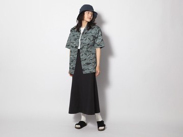 印花透氣快乾 襯衫 灰色