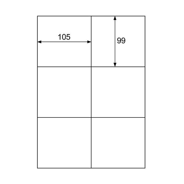 (まとめ) ヒサゴ エコノミーラベル A4 6面105×99mm ELM004S 1冊(30シート) 〔×10セット〕