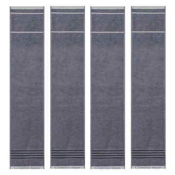 COUNTESS MARA 四線運動20毛巾 20 x 100 公分  4入  灰色
