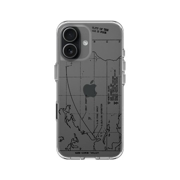iPhone 17 Clear Case（相機按鈕） 透明 - NASA - 火箭軌跡 (Black)