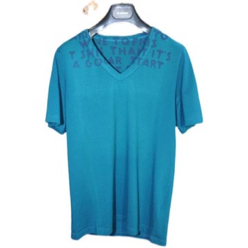 Maison  Margiela 馬吉拉 經典慈善款 墨藍色V領T恤 S碼