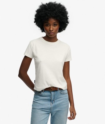 Superdry Women's Essential Logo Fitted T-shirt White Size: 12