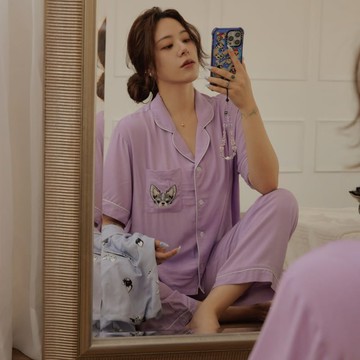 Heres To Love 泰拉聯名 泰吉泰利居家服套裝 - 泰吉深紫款