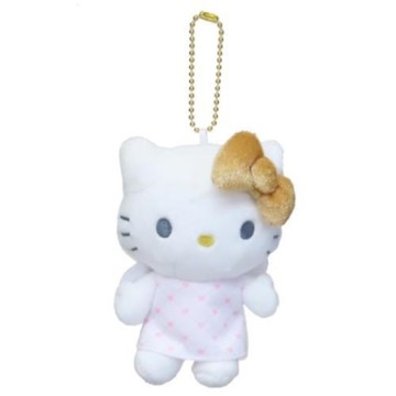 小禮堂 Sanrio 三麗鷗 Hello Kitty 絨毛玩偶吊飾 (粉衣金蝴蝶結天使 變裝50週年)