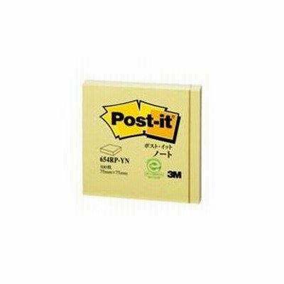 スリーエムジャパン Post-it 再生紙ノート 654RP-YN イエロー 4519001562463