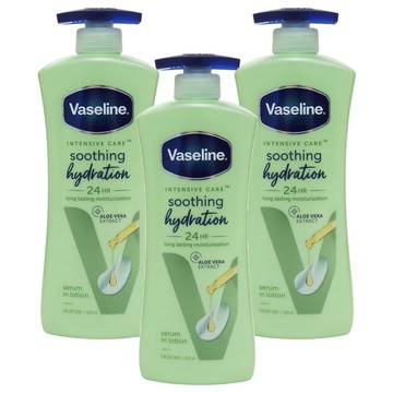 Vaseline 凡士林 乳液 蘆薈精華  600ml  3瓶