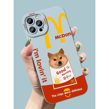 M記萌寵狗狗貓咪適用蘋果15promax手機殼iphone17液態硅膠13軟套14pro情侶12男女max新款x/xr網紅8plus全包16