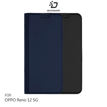 DUX DUCIS OPPO Reno 12 5G SKIN Pro 皮套 側翻皮套 插卡 可立 保護套 手機套 膚感皮套