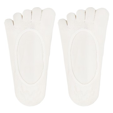 NicoFun 愛定做 桑蠶絲隱形止滑瑜伽五趾女襪 1雙  22~24.5cm  柔白