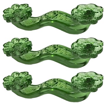 EDISH 琉璃玉招財如意擺件 (3入)  淺綠色琉璃  10.5 x 3.5cm