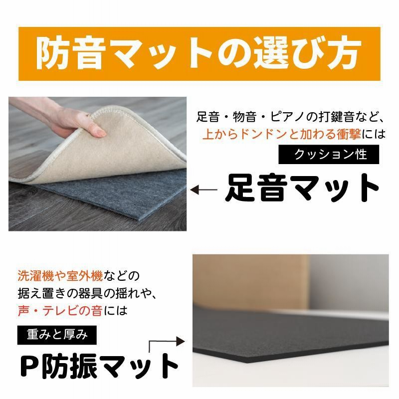 足音マット100cm☓200cm４枚相当セット 防音専門ピアリビング 防音マット 防音シート 足音マット 厚さ