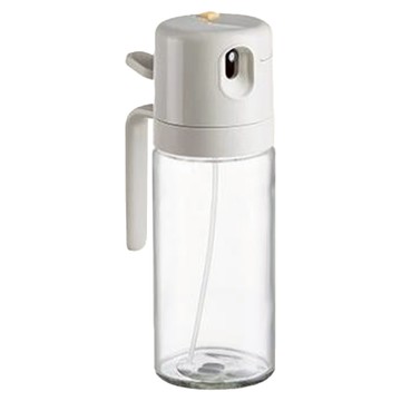 Couselect 噴倒兩用油壺 加厚玻璃霧化噴油瓶/調味罐/控油瓶 米灰色  1個  550ml
