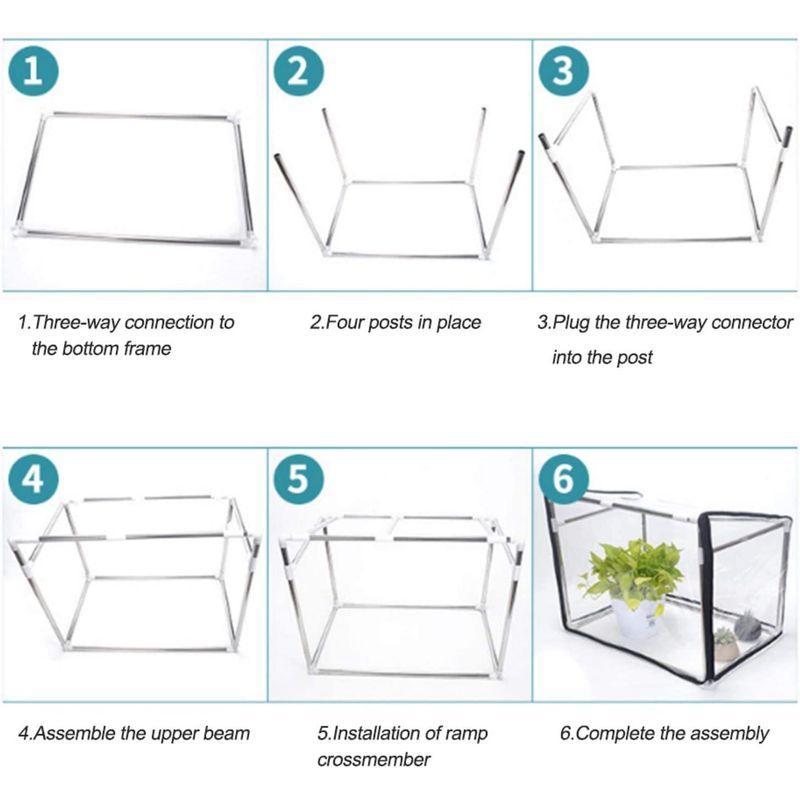 ミニ ガーデンハウス ビニールハウス ビニールカバー付き 簡易温室 組立簡単 ジッパー付 フラワースタンド 家庭菜園 植木鉢カバー 長さ60