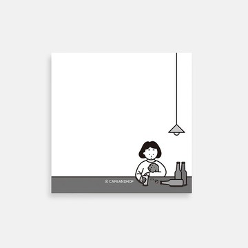 便條紙 | 夜飲啤酒 (無印刷)