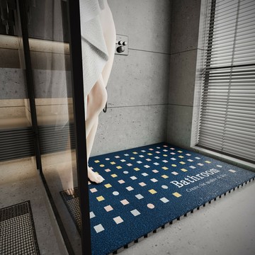 免運 防滑地墊 浴室防滑墊超大衛生間廁所全鋪防摔地墊淋浴房洗澡隔水腳墊子家用 快速出貨