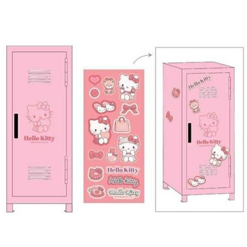 【震撼精品百貨】Hello Kitty 凱蒂貓~日本三麗鷗SANRIO KITTY桌上型鐵製收納櫃附磁鐵*89136