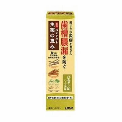 LION 薬用 ハイテクト 生薬の恵み ひきしめハーブ香味 90g〔歯磨き粉〕