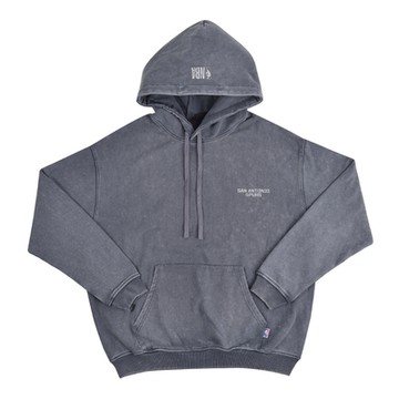 NBA 水洗 落肩 連帽T恤 馬刺隊 灰色-NBAWHOGR_SAS