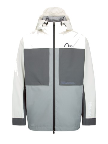 Logo Print Colorblock Windbreaker Jacket